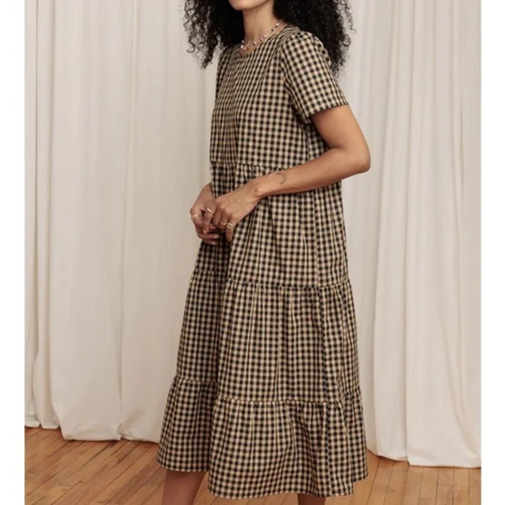 Tradlands Chalet 2.0 Tiered Dress Coffee XS